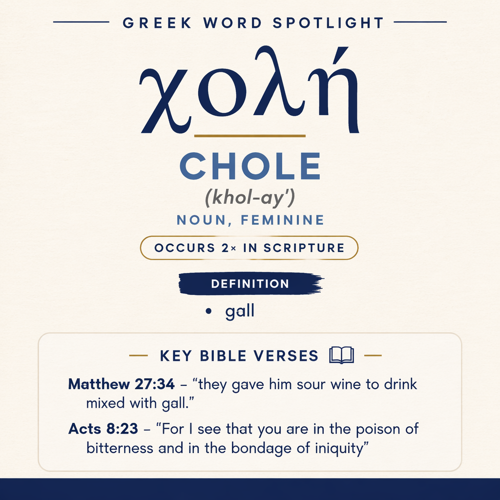 Exploring the Meaning of Chole in Greek statistics