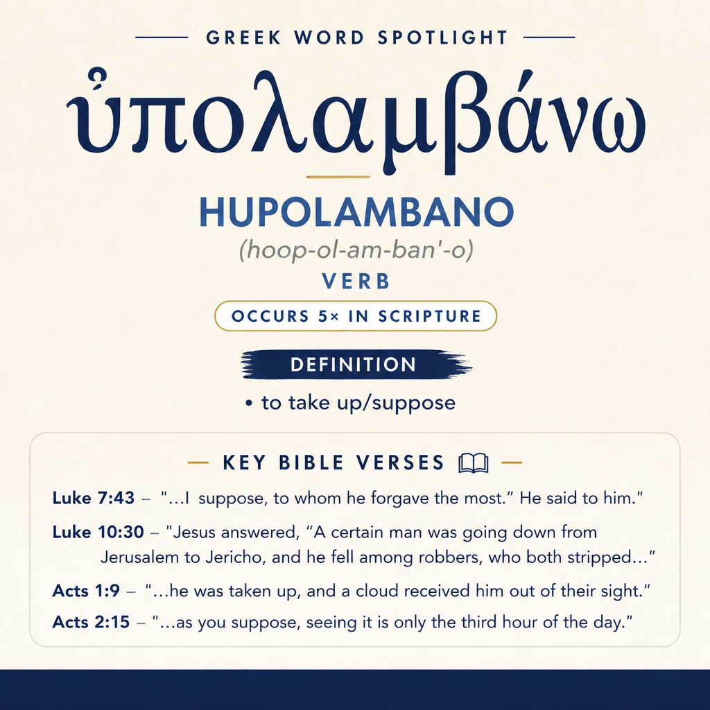 Exploring the Meaning of Hupolambano in Greek statistics