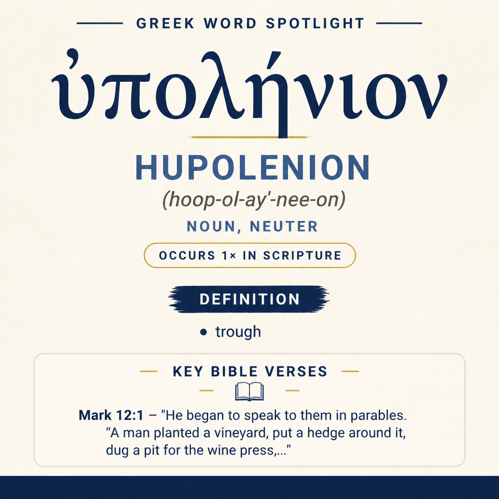 Exploring the Meaning of Hupolenion in Greek statistics