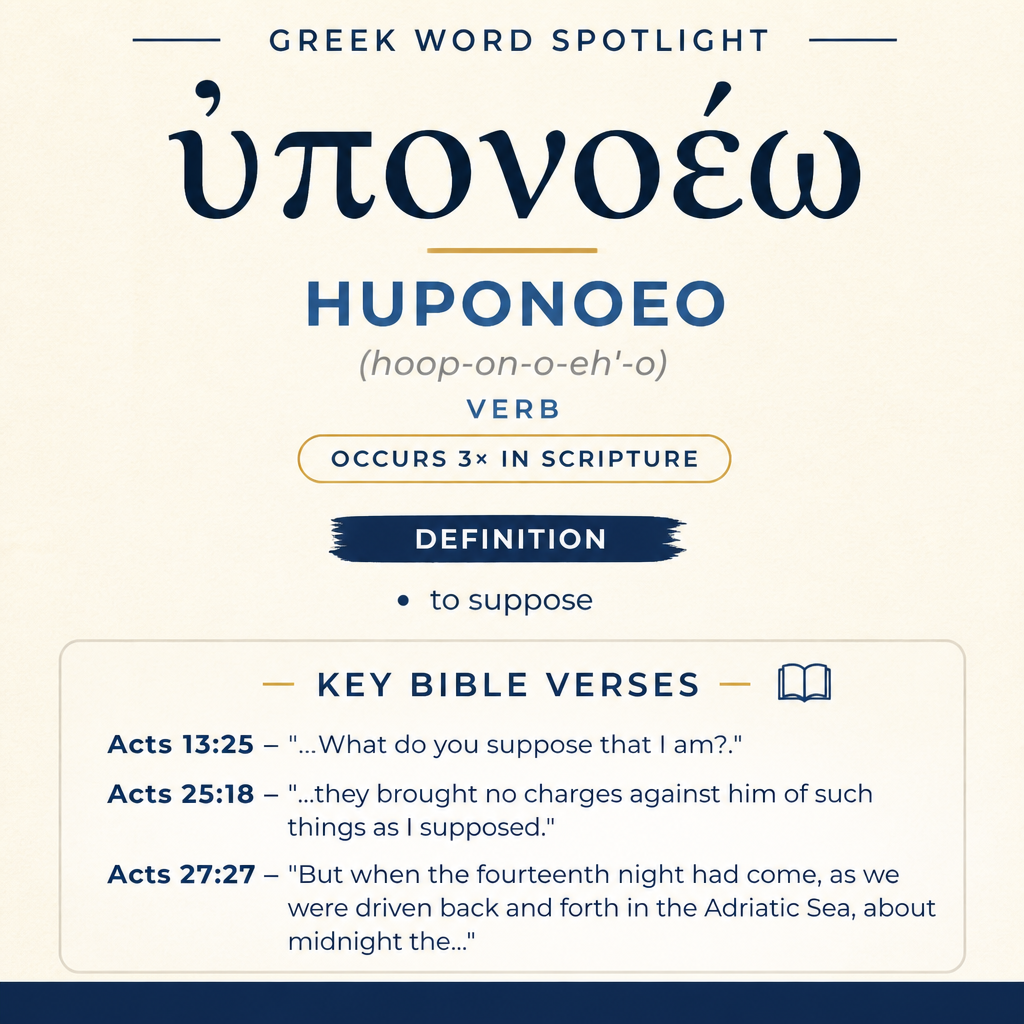 Exploring the Meaning of Huponoeo in Greek statistics