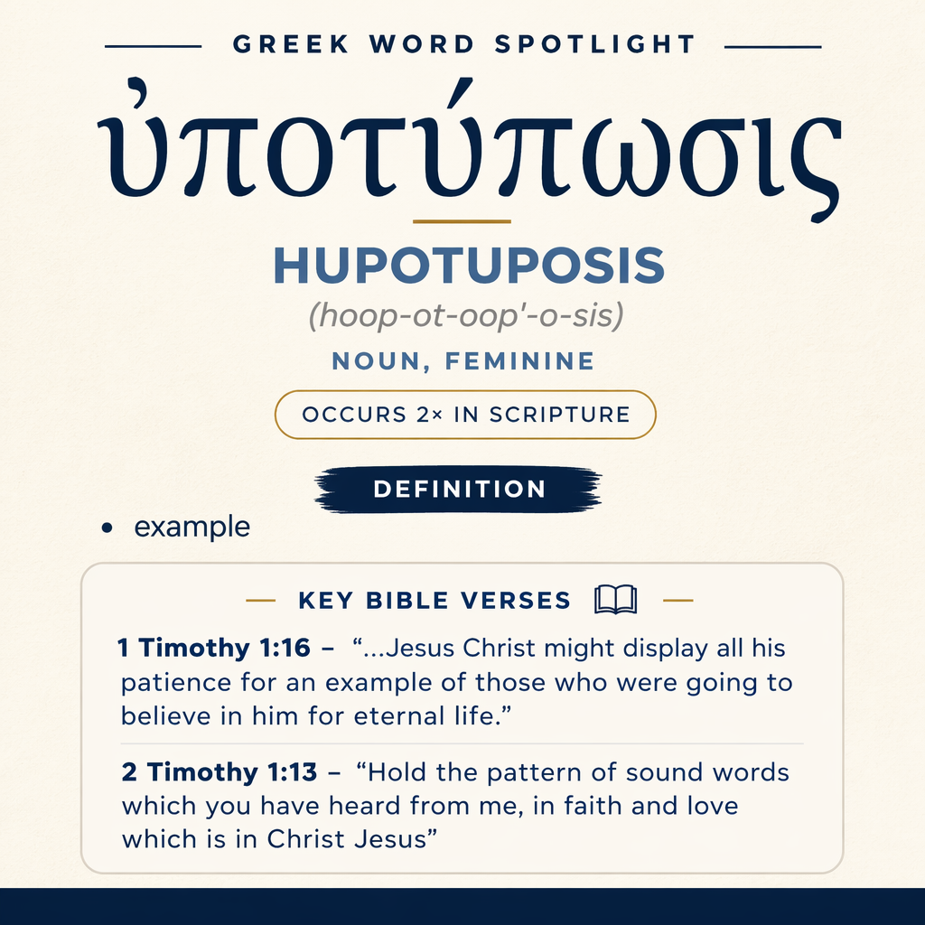 Exploring the Meaning of Hupotuposis in Greek statistics