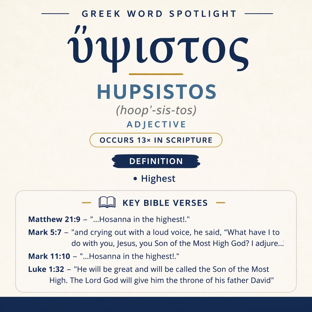 Exploring the Meaning of Hupsistos in Greek statistics