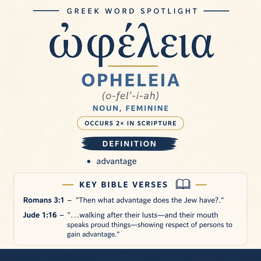 Exploring the Meaning of Opheleia in Greek statistics