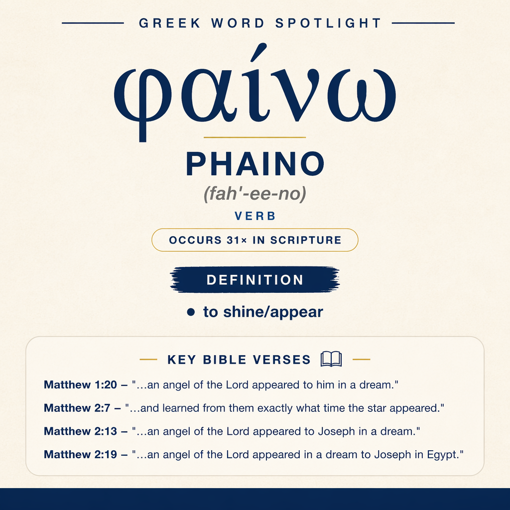 Exploring the Meaning of Phaino in Greek statistics
