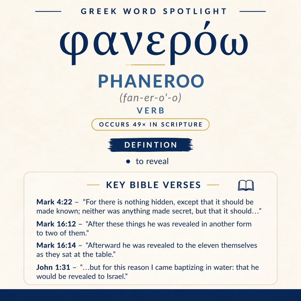 Exploring the Meaning of Phaneroo in Greek statistics
