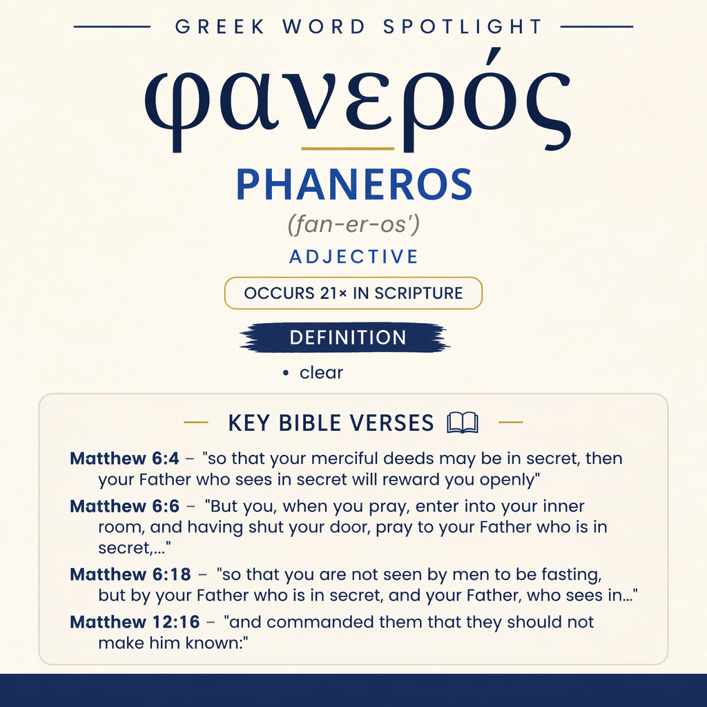 Exploring the Meaning of Phaneros in Greek statistics