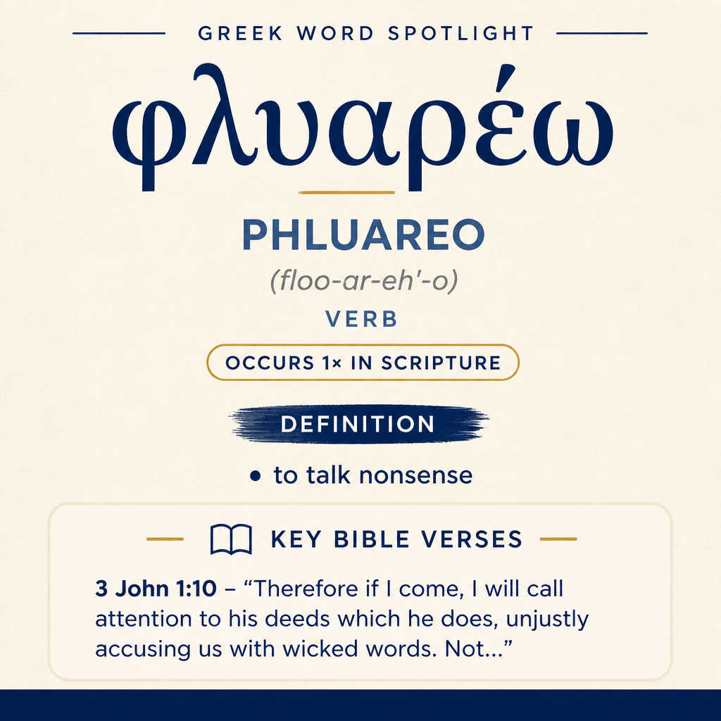 Exploring the Meaning of Phluareo in Greek statistics