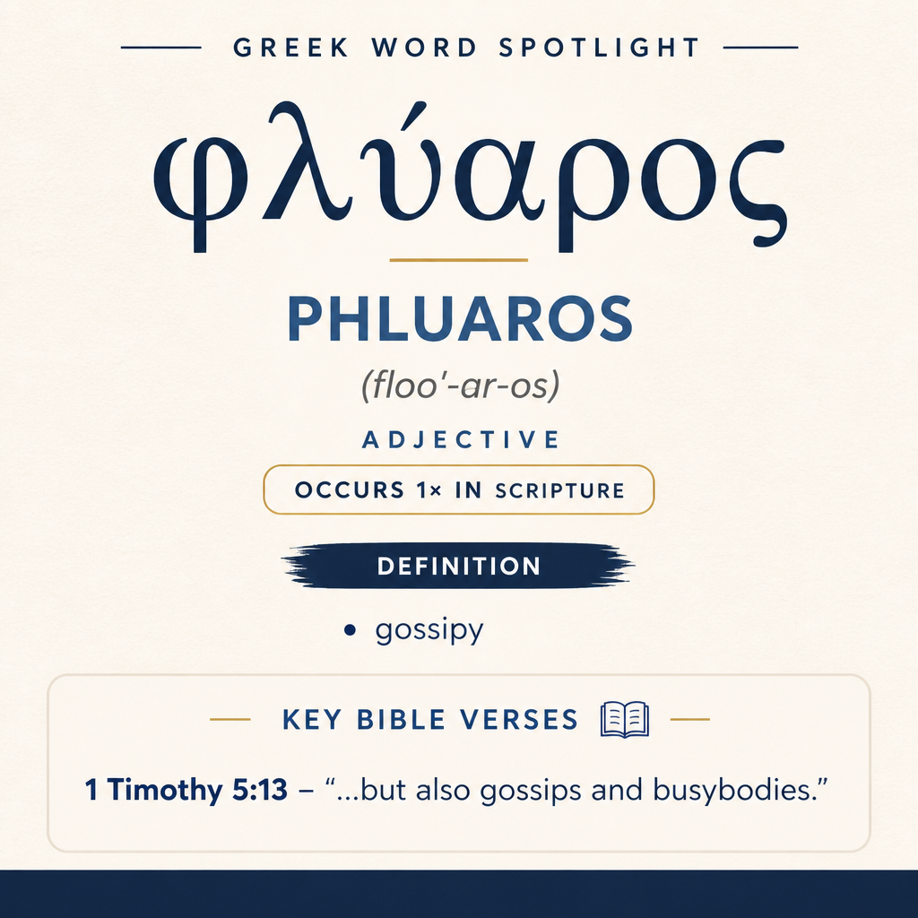 Exploring the Meaning of Phluaros in Greek statistics