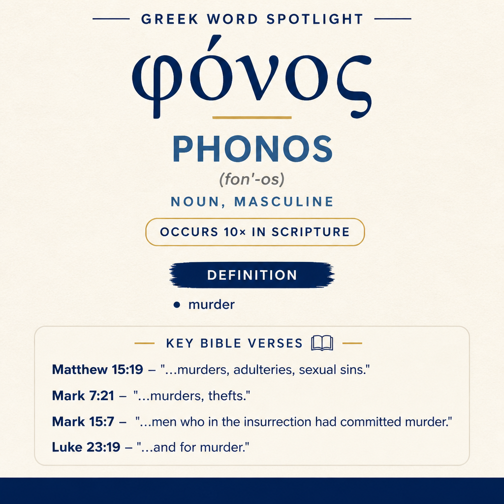 Exploring the Meaning of Phonos in Greek statistics