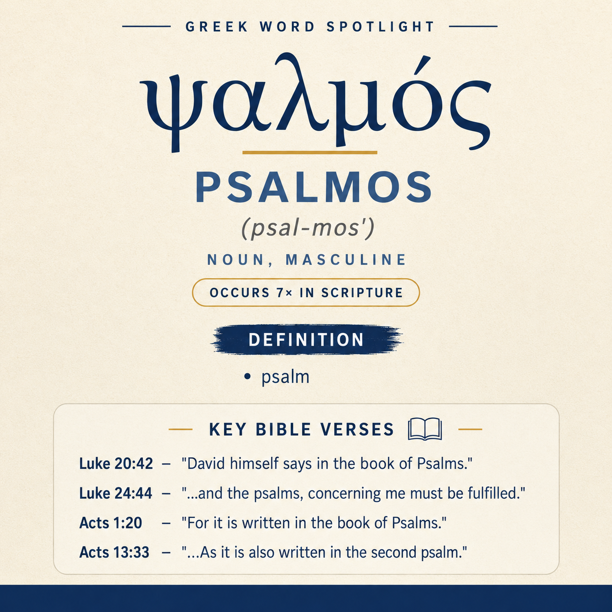 Exploring the Meaning of Psalmos in Greek statistics