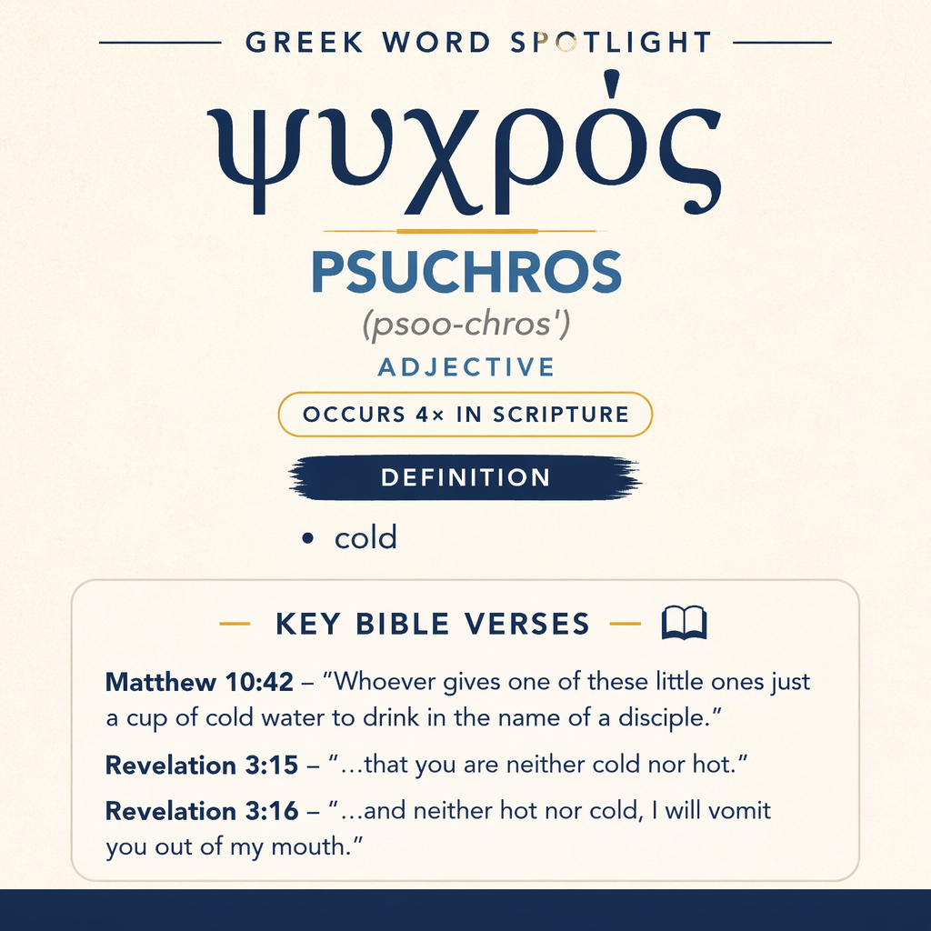 Exploring the Meaning of Psuchros in Greek statistics