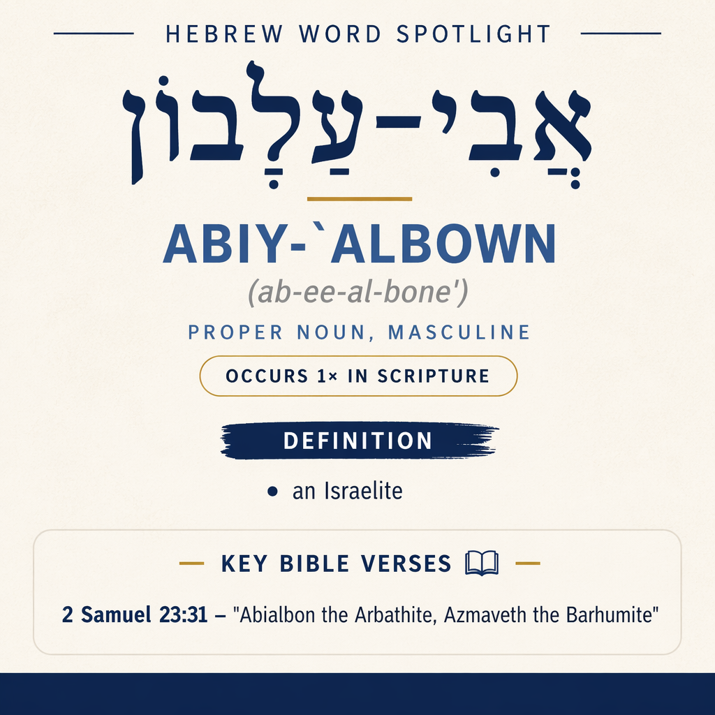 Unraveling the Meaning of 'Abiy-`albown in Hebrew statistics