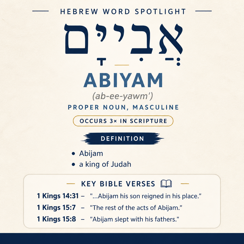 Discovering the Meaning of 'Abiyam in Hebrew statistics