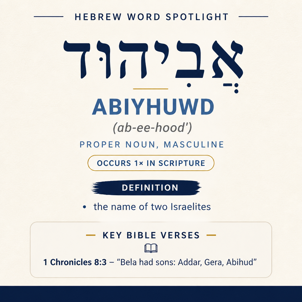 Discovering the Meaning of 'Abiyhuwd in Hebrew statistics