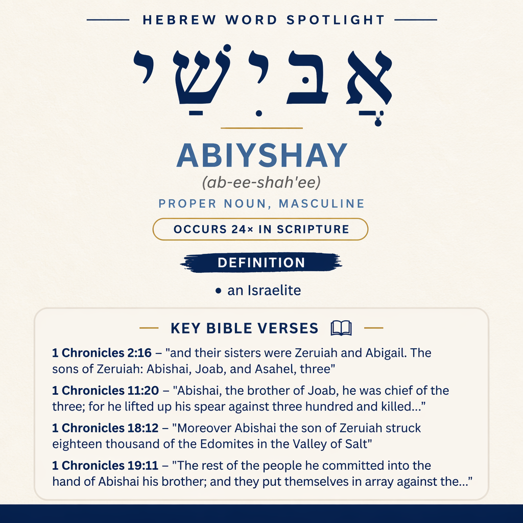 Discovering the Meaning of 'Abiyshay in Hebrew statistics