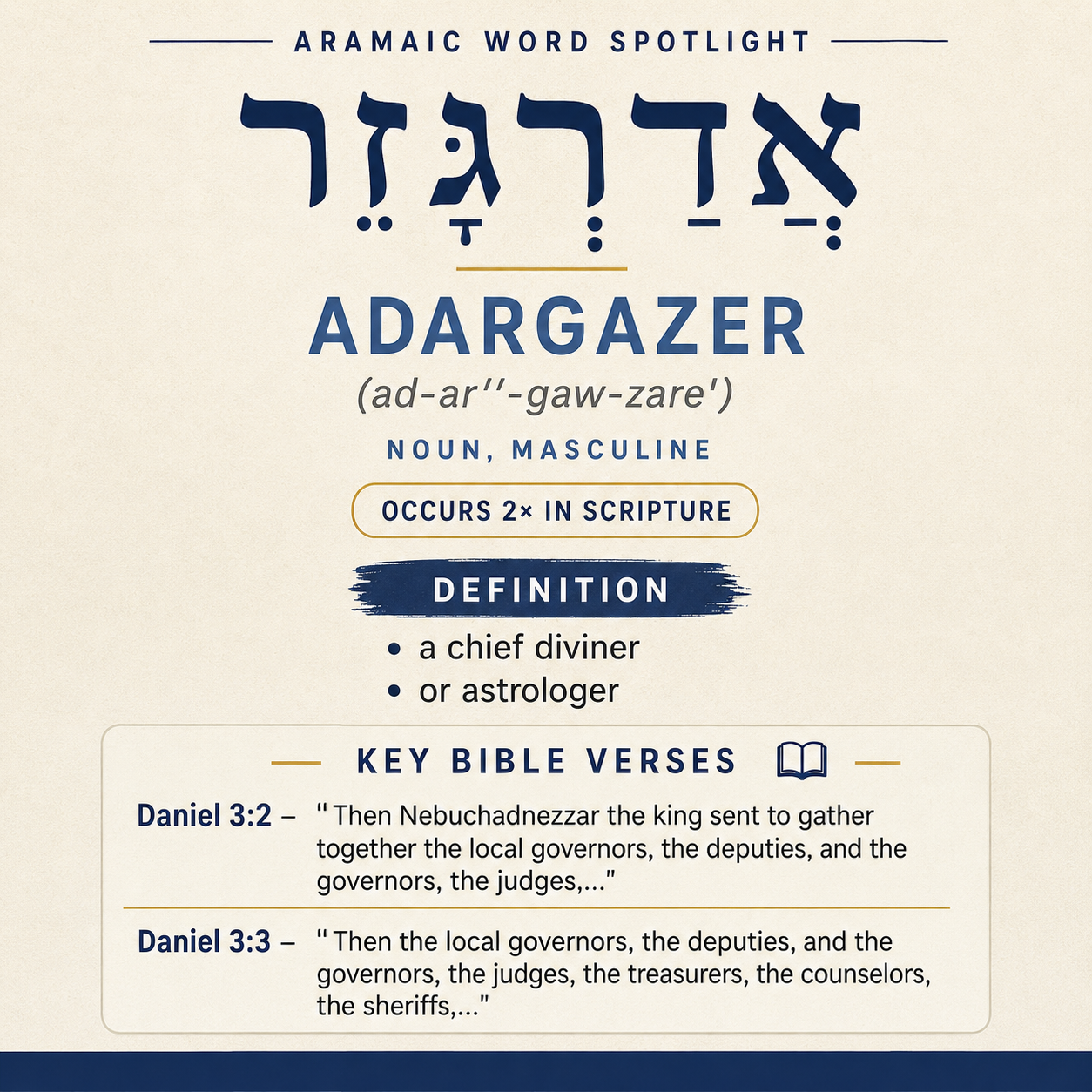 Discovering the Meaning of 'Adargazer (Aramaic) in Hebrew statistics