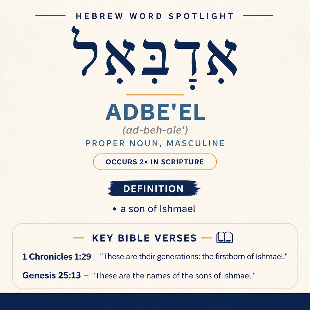 Discovering the Meaning of 'Adb@'el in Hebrew statistics