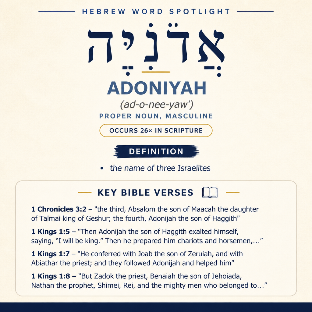 Discovering the Meaning of 'Adoniyah in Hebrew statistics