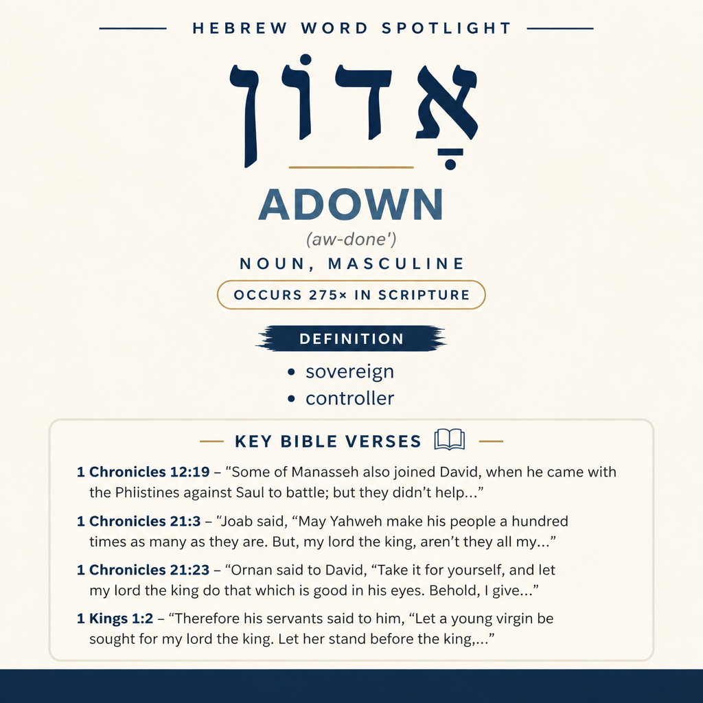 Discovering the Meaning of 'adown in Hebrew statistics