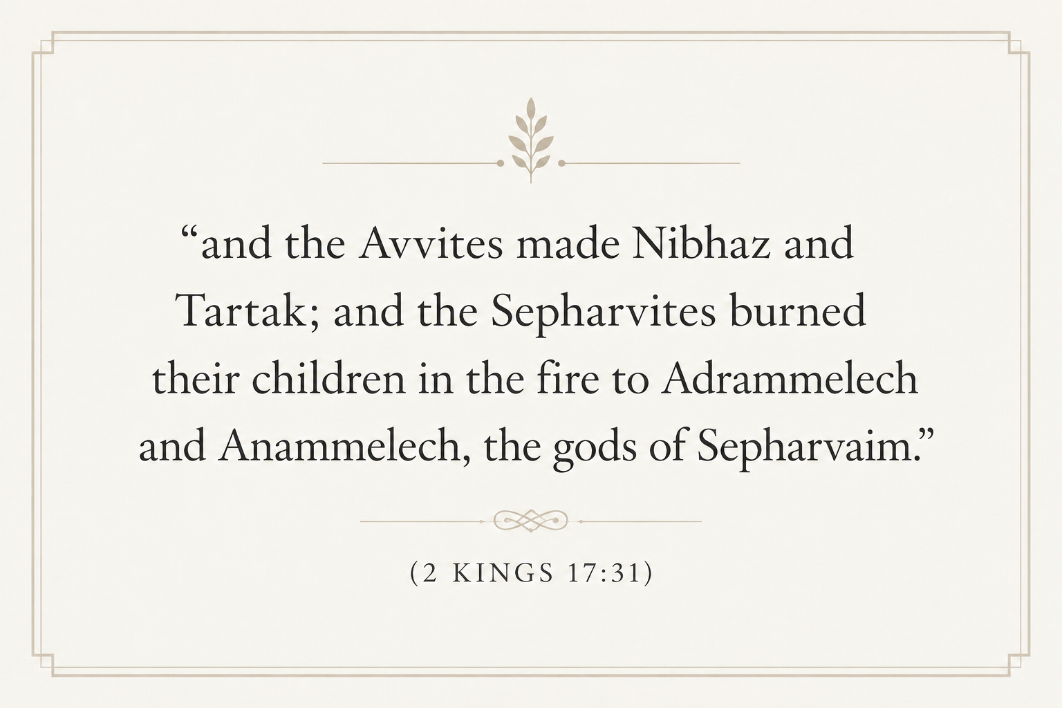 Key insight about Discovering the Meaning of 'Adrammelek in Hebrew