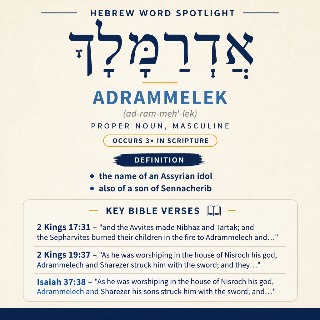 Discovering the Meaning of 'Adrammelek in Hebrew statistics
