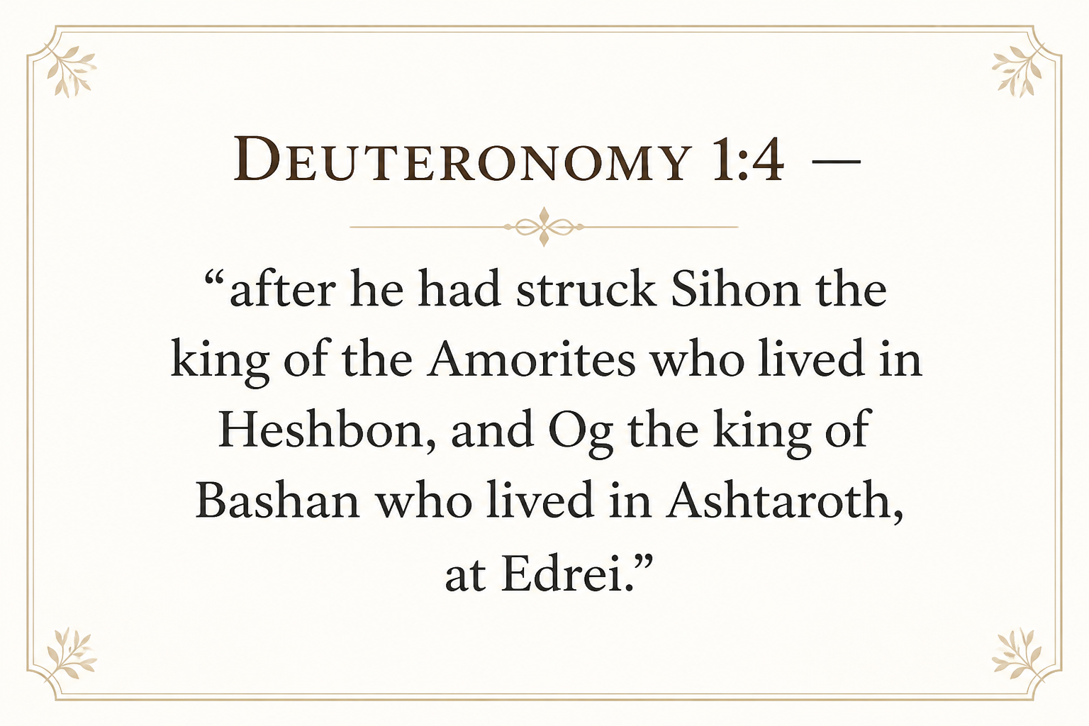 Key insight about Discovering the Meaning of 'edre`iy in Hebrew
