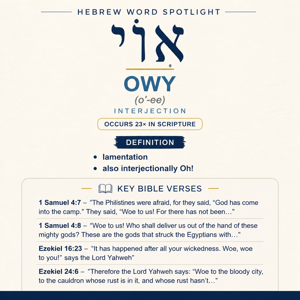 Discovering the Meaning of 'owy in Hebrew statistics