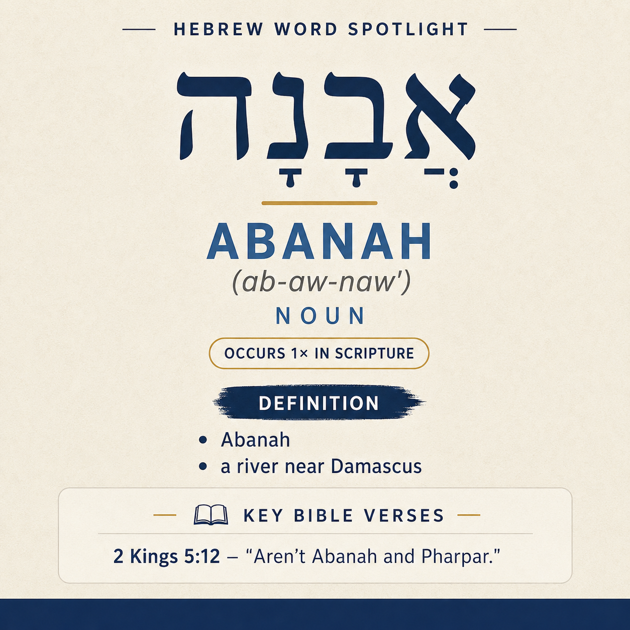 Exploring the Meaning of 'Abanah in Hebrew statistics