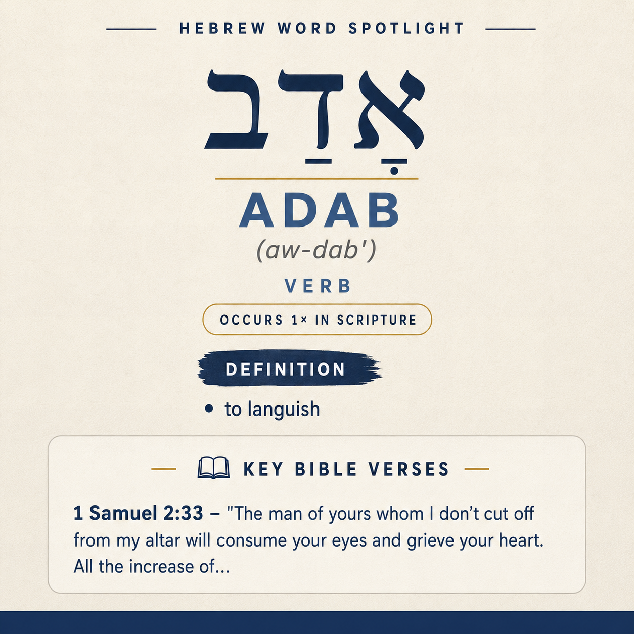 Exploring the Meaning of 'adab in Hebrew statistics