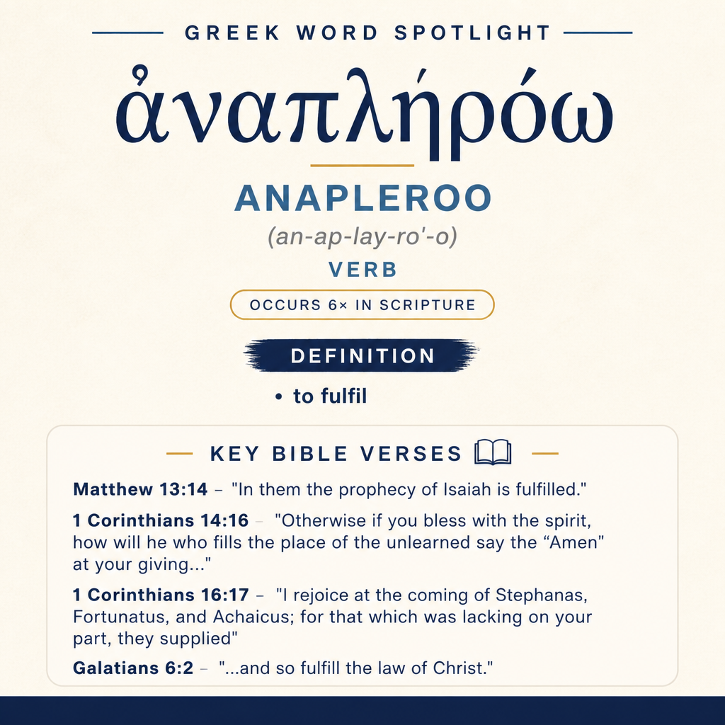 Exploring the Meaning of Anapleroo in Greek statistics