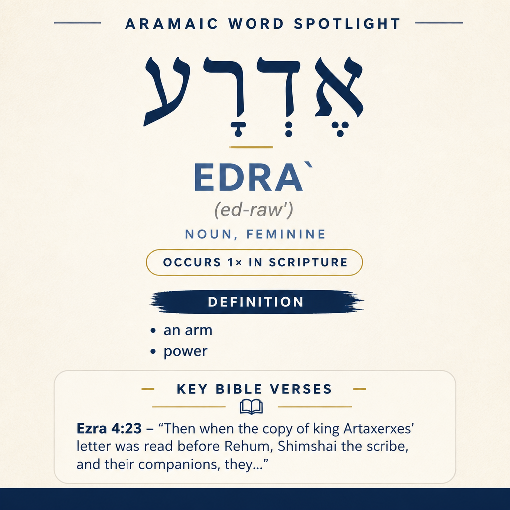 Exploring the Meaning of 'edra` (Aramaic) in Hebrew statistics