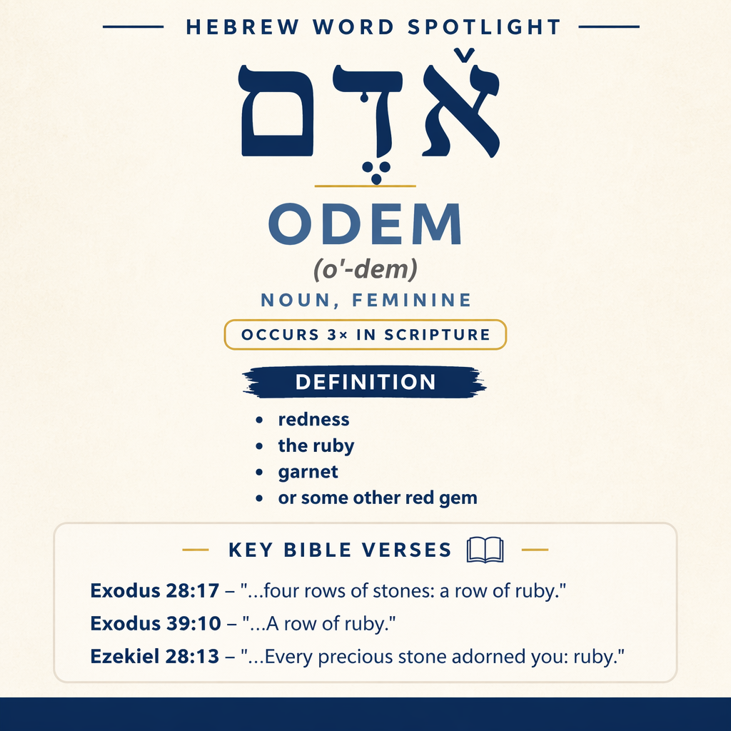 Exploring the Meaning of 'odem in Hebrew statistics