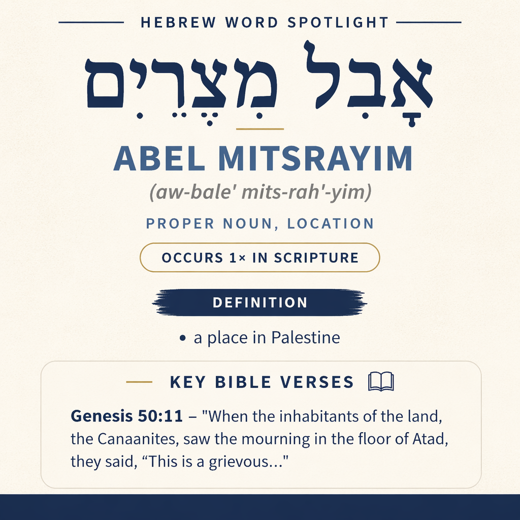 Exploring What 'Abel Mitsrayim Mean in Hebrew statistics