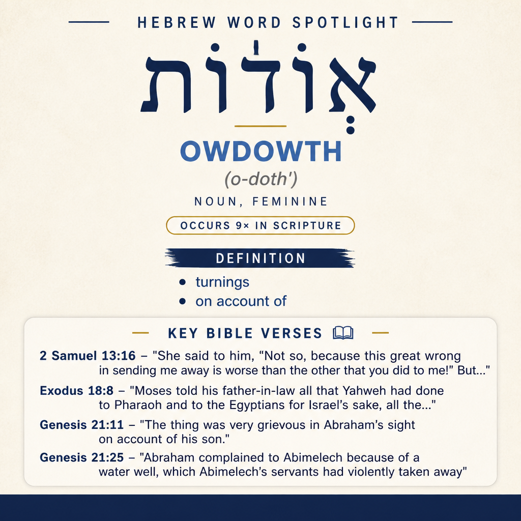 Uncovering the Meaning of 'owdowth in Hebrew statistics