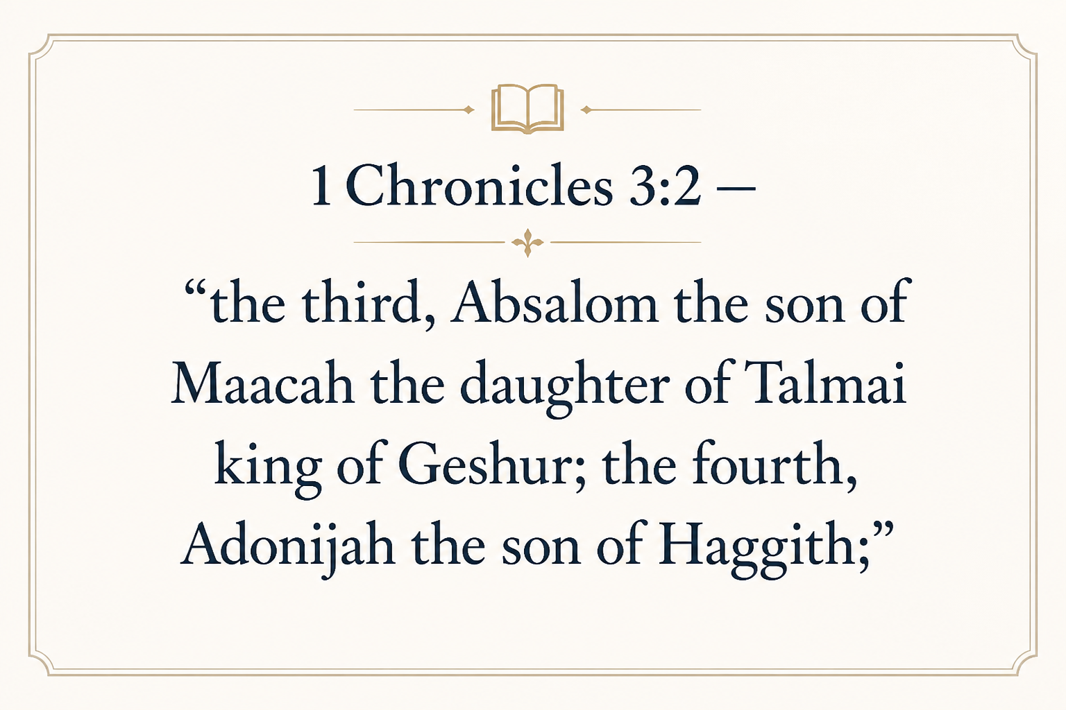 Key insight about Understanding the Meaning of 'Abiyshalowm in Hebrew