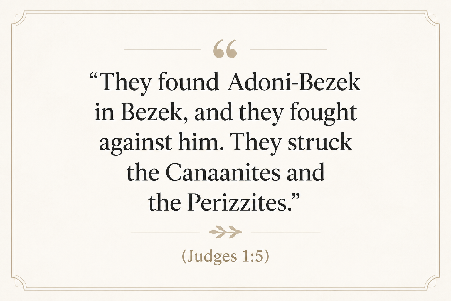 Key insight about Understanding the Meaning of Adoniy-Bezeq in Hebrew