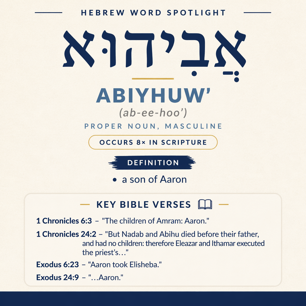 Unraveling the Meaning of 'Abiyhuw in Hebrew statistics