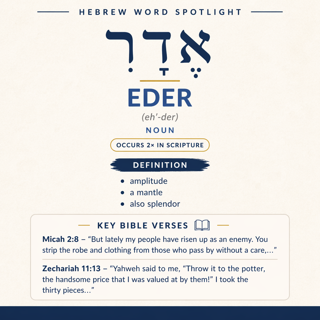 What Does Eder Mean in Hebrew? statistics