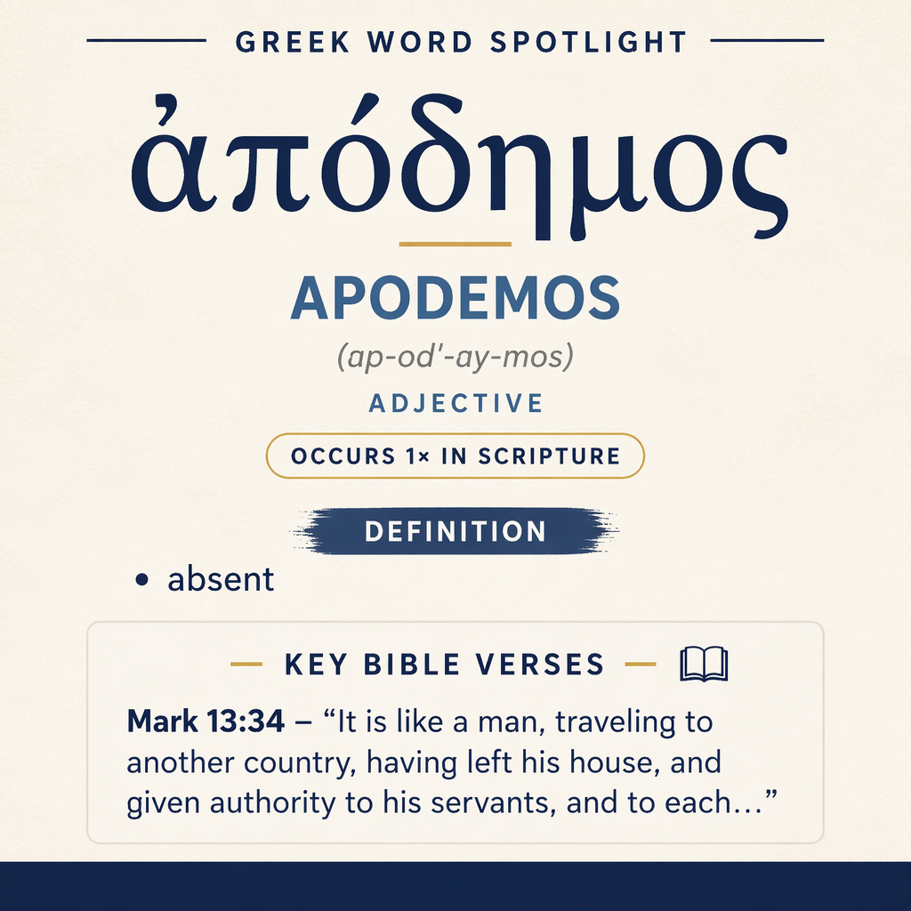 Exploring the Meaning of Apodemos in Greek statistics