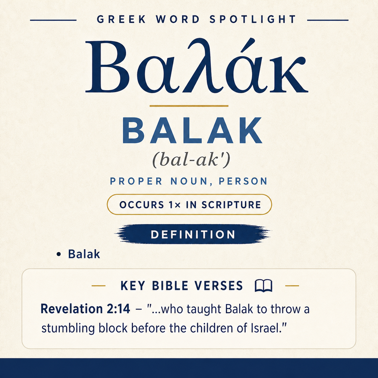 Exploring the Meaning of Balak in Greek statistics