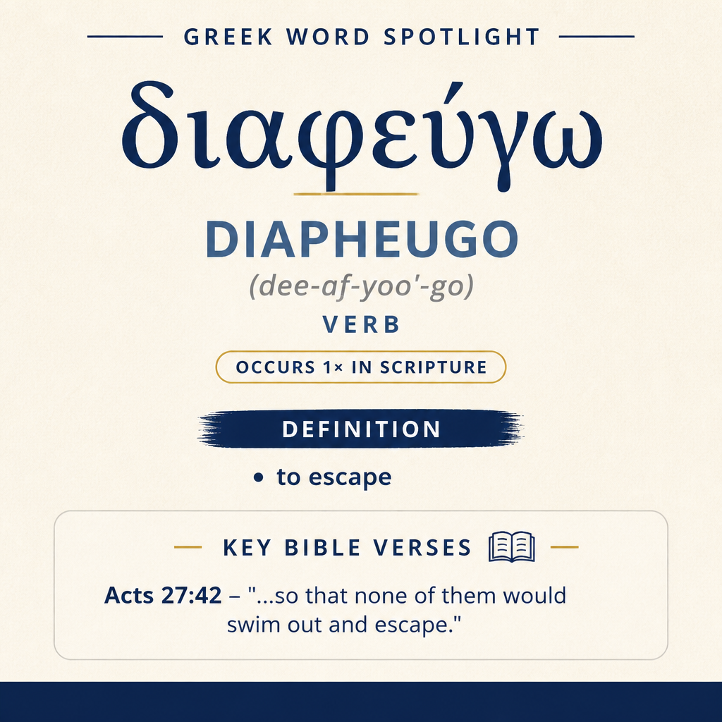 Exploring the Meaning of Diapheugo in Greek statistics