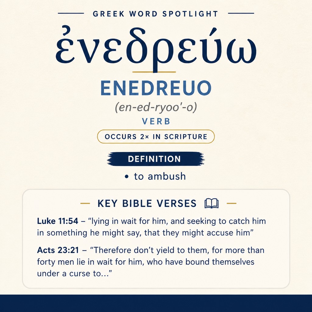 Exploring the Meaning of Enedreuo in Greek statistics