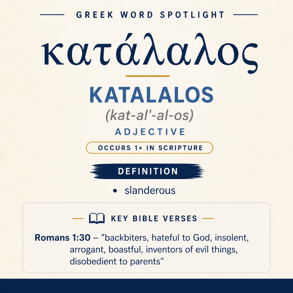 Exploring the Meaning of Katalalos in Greek statistics