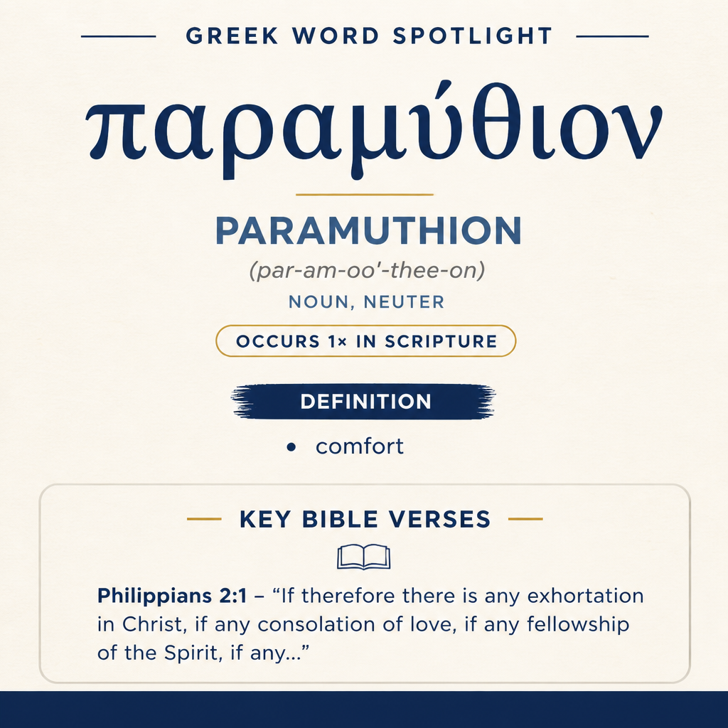 Exploring the Meaning of Paramuthion in Greek statistics