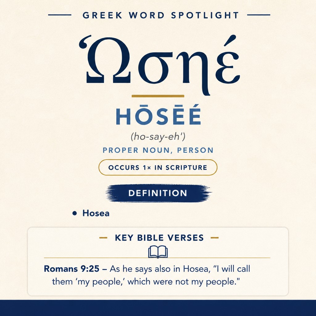 Exploring the Meaning of Hosea in Greek word study