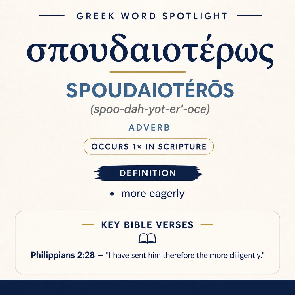Exploring the Meaning of Spoudaioteros in Greek word study