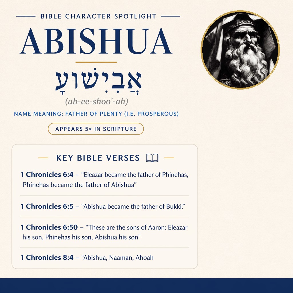 Who was Abishua in the bible? - character overview