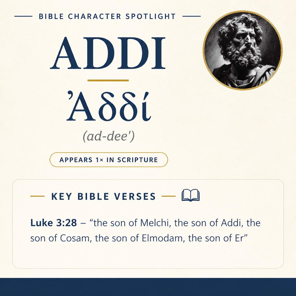 Who was Addi in the bible? - character overview