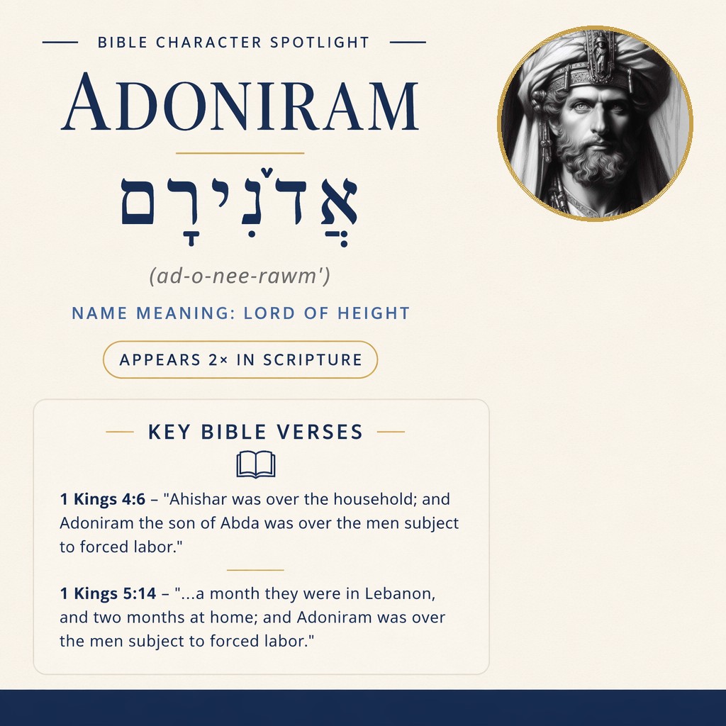 Who was Adoniram in the bible? - character overview