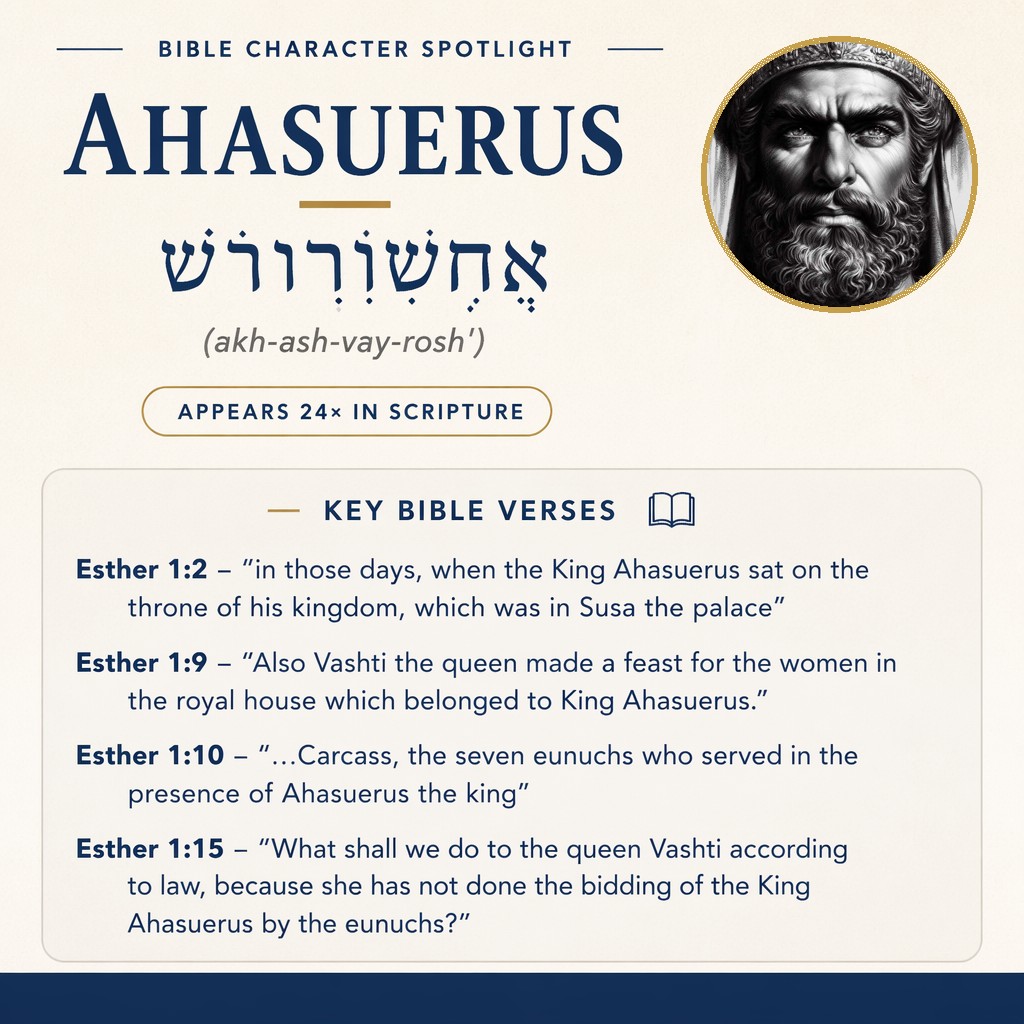 Who was Ahasuerus in the bible? - character overview